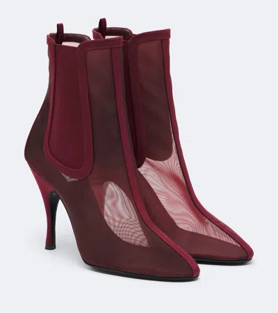 Alaïa Mesh Ankle Boots In Multi