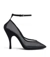 Alaïa Mesh Ankle-strap Pumps 100 In Black