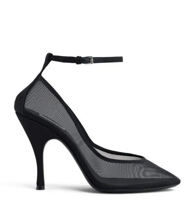 Alaïa Mesh Ankle-strap Pumps 100 In Black