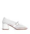 Alaïa 55mm Fishnet Ballerina Pumps In White