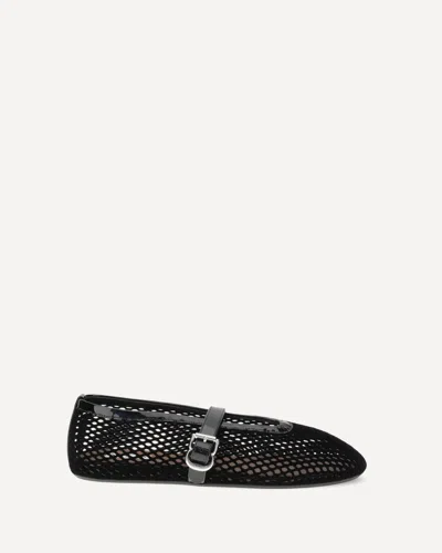 Alaïa Mesh Ballerinas In Black
