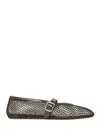 Alaïa Mesh Mary Jane Ballet Flats In Brown
