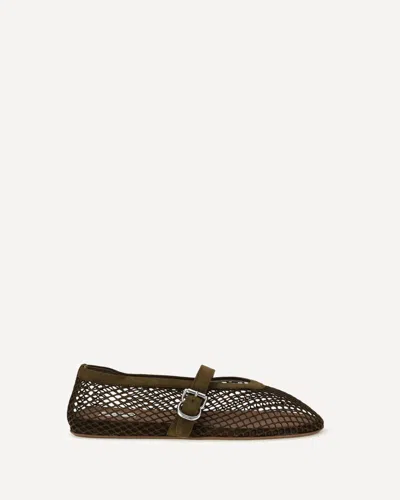Alaïa Fishnet Embellished Mary Jane Flats In Multi