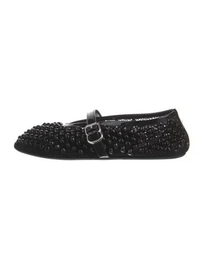 Pre-owned Alaïa Mesh Ballet Flats In Black