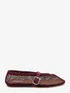 Alaïa Mesh Ballet Flats In Red