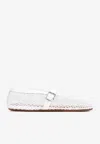 Alaïa Mesh Ballet Flats In White