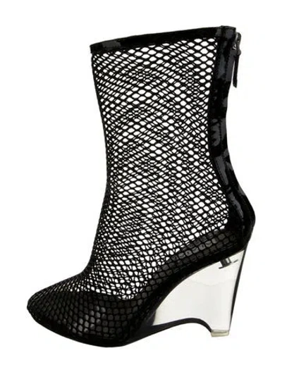 Pre-owned Alaïa Mesh Boots In Black