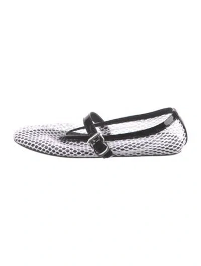 Pre-owned Alaïa Mesh Colorblock Pattern Mary Jane Flats In Multi