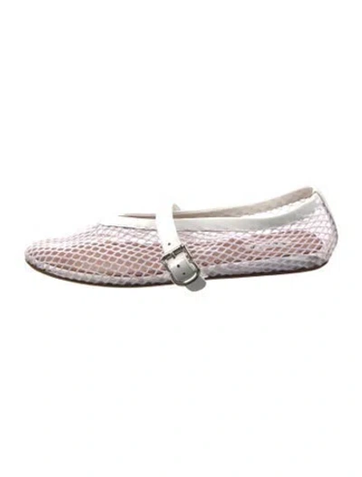 Pre-owned Alaïa Mesh Espadrilles In White