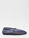 Alaïa Ballerina Flats Featuring Buckle Detail In Blue