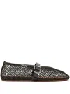 Alaïa Alaia Mesh Flat Ballerinas In Brown