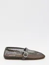 Alaïa Alaia Women Mesh Flat Ballerinas In Gray