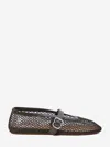 Alaïa Alaia Women Mesh Flat Ballerinas In Green