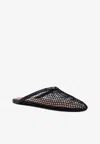 Alaïa Mesh Flat Mules In Black