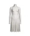 Alaïa Mesh Knit Short Dress In Silver