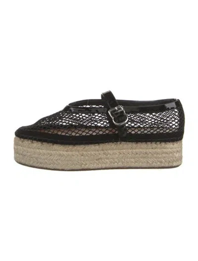 Pre-owned Alaïa Mesh Lace Pattern Espadrilles In Neutrals