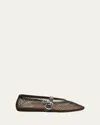 Alaïa Alaia Women Mesh Flat Ballerinas In Black