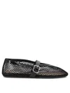 Alaïa Mesh Mary Jane Ballet Flats In Black