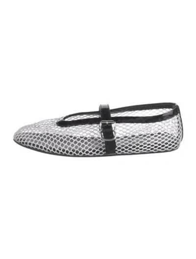 Pre-owned Alaïa Mesh Mary Jane Flats In Black