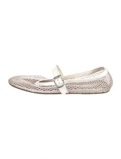Pre-owned Alaïa Mesh Mary Jane Flats In Multi