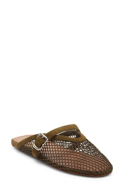 Alaïa Mesh Mary Jane Mule In Brown