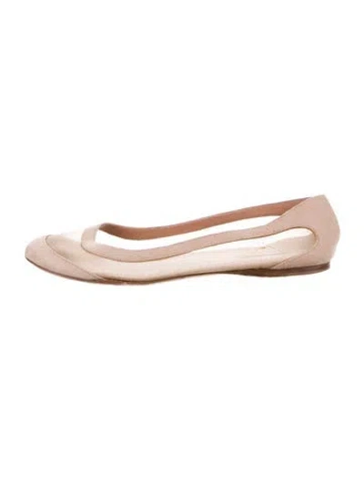 Pre-owned Alaïa Mesh Mesh Accents Ballet Flats In Neutral