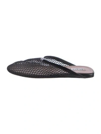 Pre-owned Alaïa Mesh Mesh Accents Mules In Black