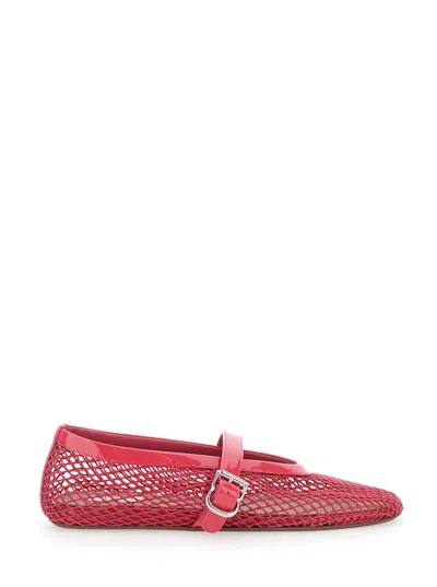 Alaïa Alaia Mesh Mini Ballet Flats For Women In Red