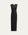Alaïa Mesh Molded Cutout Gown In Noir Alaia