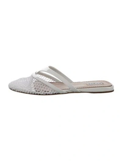 Pre-owned Alaïa Mesh Mules In White
