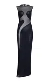 Alaïa Womens Noir Alaia Molded Sleeveless Woven Maxi Dress In Black