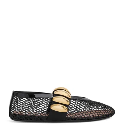 Alaïa Mesh Pebble Ballet Flats