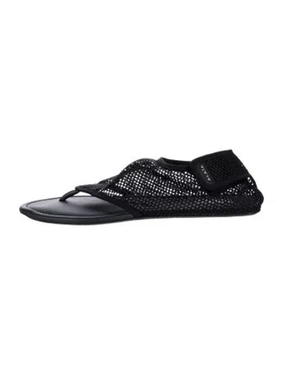 Pre-owned Alaïa Mesh Slingback Sandals In Black