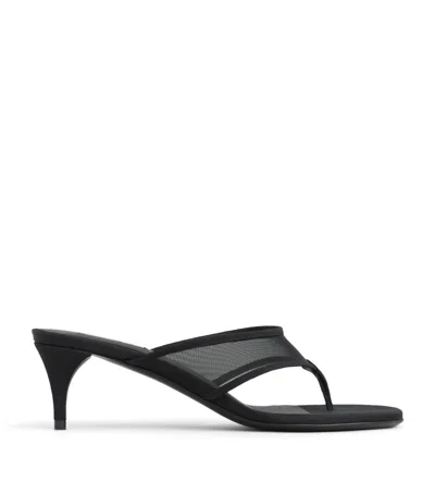 Alaïa Mesh Thong Mules 55 In Animal Print