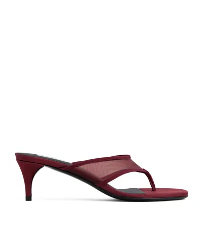 Alaïa Mesh Thong Mules 55 In Multi