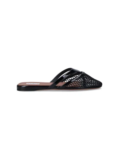 ALAÏA MESH THONG MULES "FLAT"