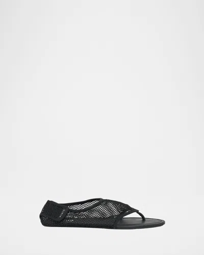 ALAÏA MESH THONG SANDALS