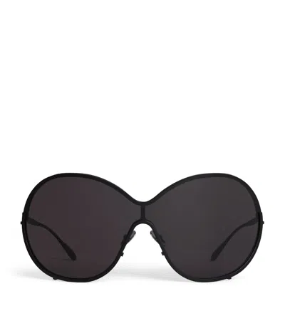 Alaïa Metal Butterfly Sunglasses In Gray