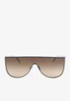 Alaïa Mask Sunglasses Metal Frame Gradient Lenses
