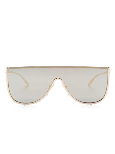 Alaïa Metal Mask Sunglasses In Gold