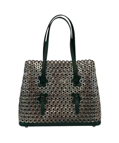 Alaïa Metal Studded Bag In Green