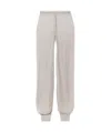 Alaïa Metallic Open-knit Wide-leg Pants In Silver