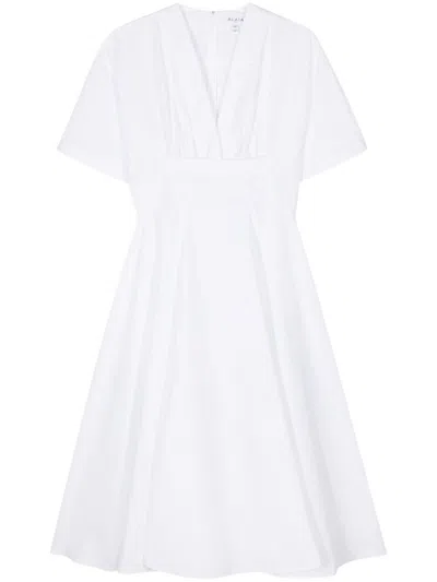 Alaïa Midi Dress In Blanco