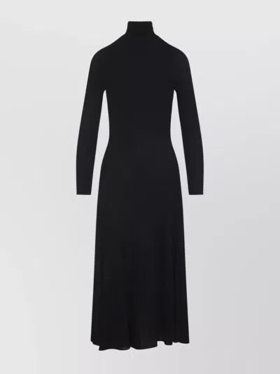 Alaïa Alaia Abito In Jersey Fluido Con Cuore In Black