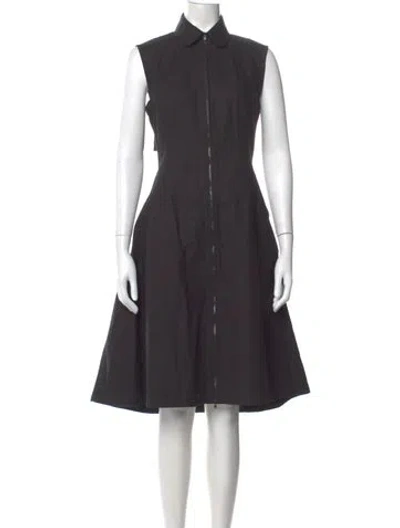 Pre-owned Alaïa Midi Length Dress In Gray