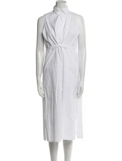 Pre-owned Alaïa Midi Length Dress In White