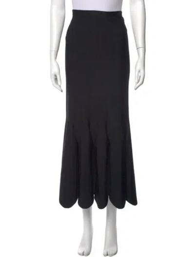 Pre-owned Alaïa Midi Length Skirt In Black