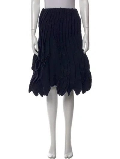 Pre-owned Alaïa Midi Length Skirt In Black