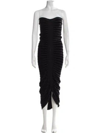 Pre-owned Alaïa Midi Length Skirt In Black