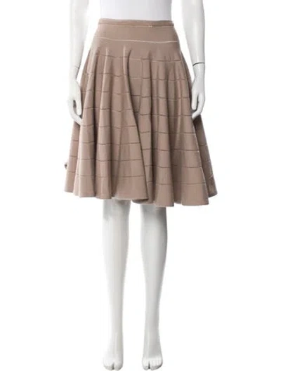 Pre-owned Alaïa Midi Length Skirt In Neutral